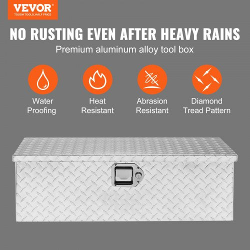 Heavy Duty Aluminum Truck Bed Tool Box Diamond Plate Tool Box with Side
