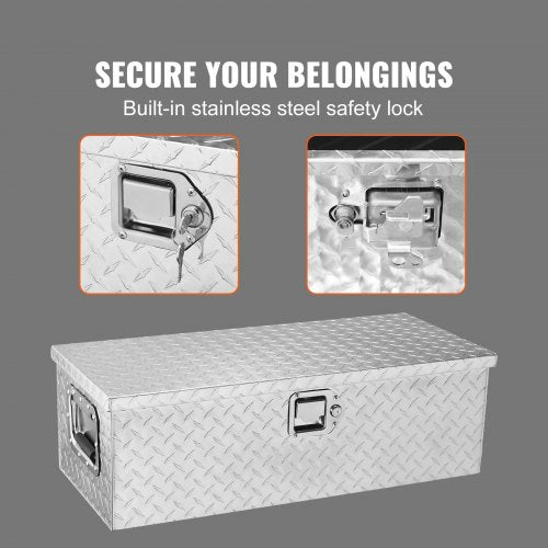 Heavy Duty Aluminum Truck Bed Tool Box Diamond Plate Tool Box with Side