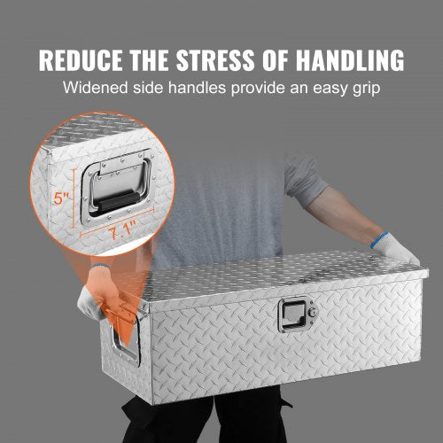 Heavy Duty Aluminum Truck Bed Tool Box Diamond Plate Tool Box with Side