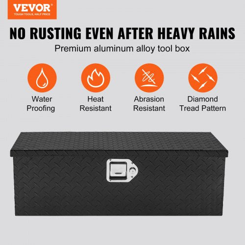 Heavy Duty Aluminum Truck Bed Tool Box Diamond Plate Tool Box with Side