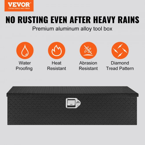 Heavy Duty Aluminum Truck Bed Tool Box Diamond Plate Tool Box with Side