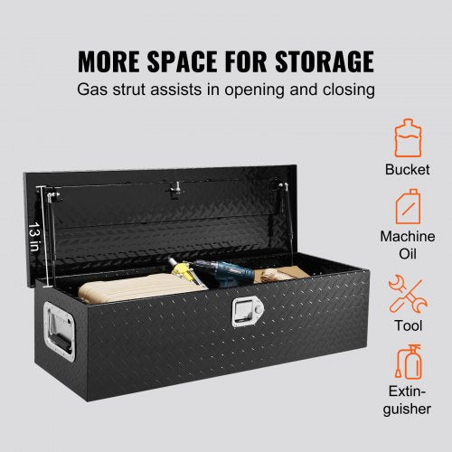 Heavy Duty Aluminum Truck Bed Tool Box Diamond Plate Tool Box with Side