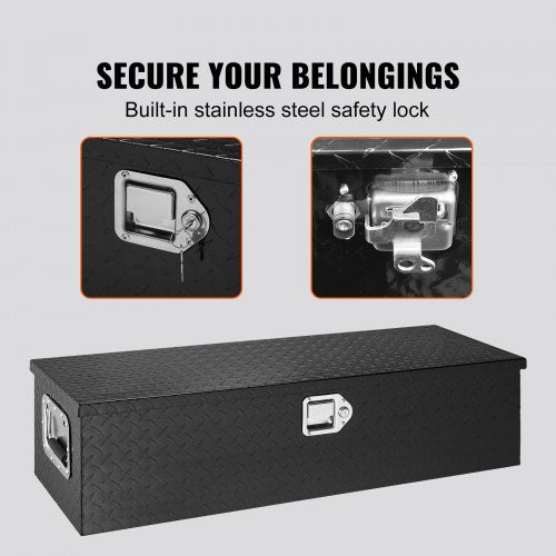Heavy Duty Aluminum Truck Bed Tool Box Diamond Plate Tool Box with Side