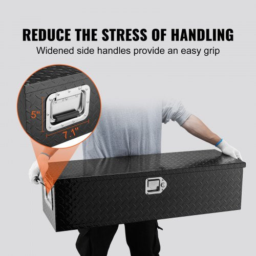 Heavy Duty Aluminum Truck Bed Tool Box Diamond Plate Tool Box with Side