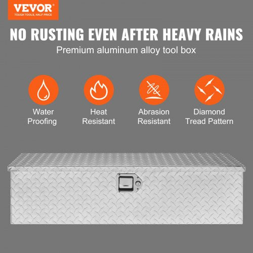 Heavy Duty Aluminum Truck Bed Tool Box Diamond Plate Tool Box with Side
