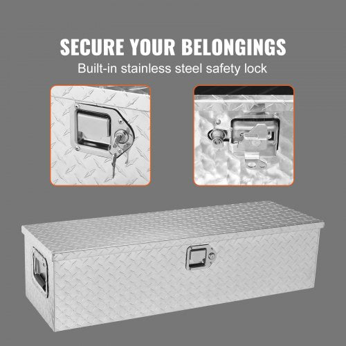 Heavy Duty Aluminum Truck Bed Tool Box Diamond Plate Tool Box with Side