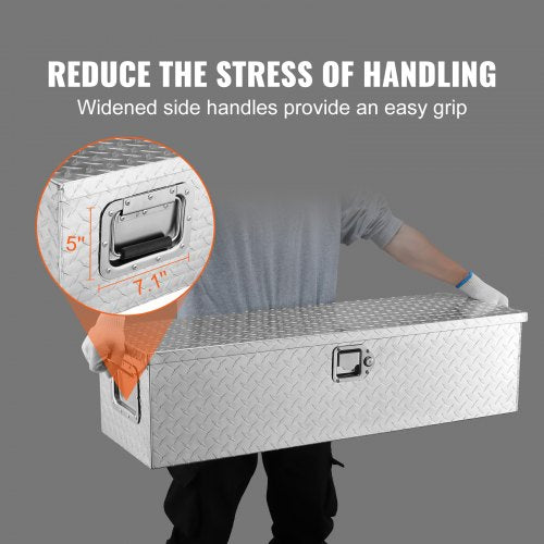 Heavy Duty Aluminum Truck Bed Tool Box Diamond Plate Tool Box with Side