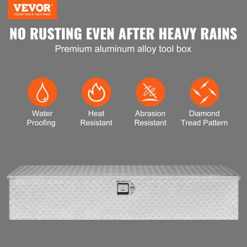 Heavy Duty Aluminum Truck Bed Tool Box Diamond Plate Tool Box with Side