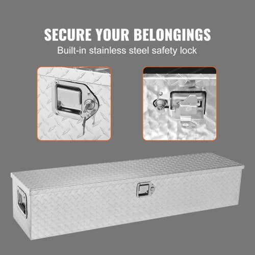 Heavy Duty Aluminum Truck Bed Tool Box Diamond Plate Tool Box with Side