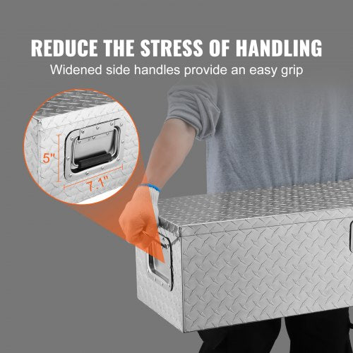 Heavy Duty Aluminum Truck Bed Tool Box Diamond Plate Tool Box with Side