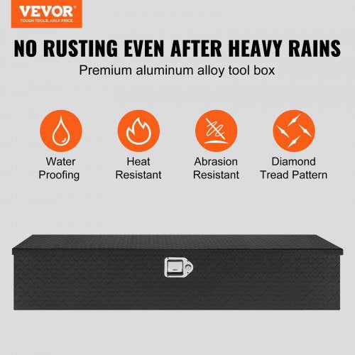 Heavy Duty Aluminum Truck Bed Tool Box Diamond Plate Tool Box with Side