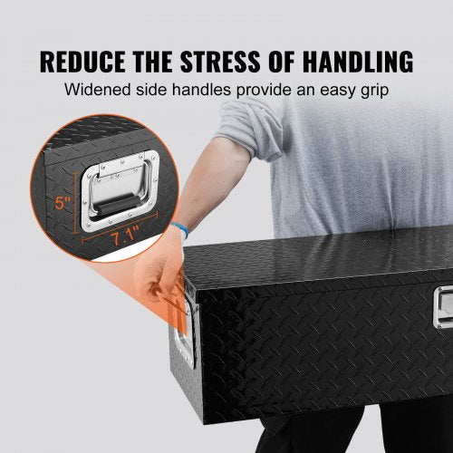 Heavy Duty Aluminum Truck Bed Tool Box Diamond Plate Tool Box with Side
