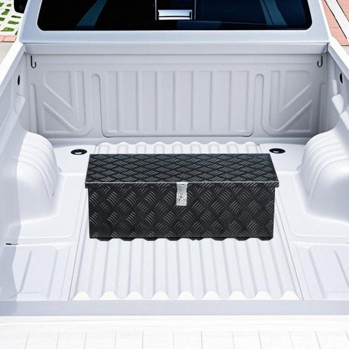 Heavy Duty Aluminum Truck Bed Tool Box Stripes Plated Tool Box with Side 2