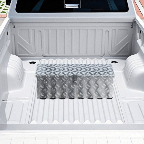 Heavy Duty Aluminum Truck Bed Tool Box Stripes Plated Tool Box with Side