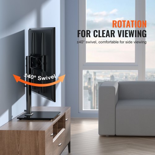 TV Stand Mount Swivel Universal TV Stand for 32 to 55 inch TVs Height