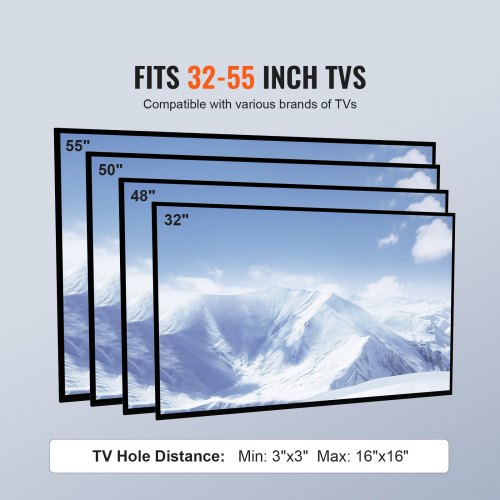 TV Stand Mount Swivel Universal TV Stand for 32 to 55 inch TVs Height