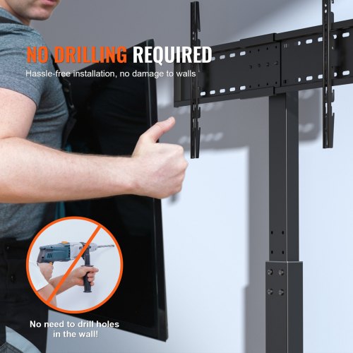 TV Stand Mount Swivel Tall TV Stand for 32 to 85 inch TVs Height