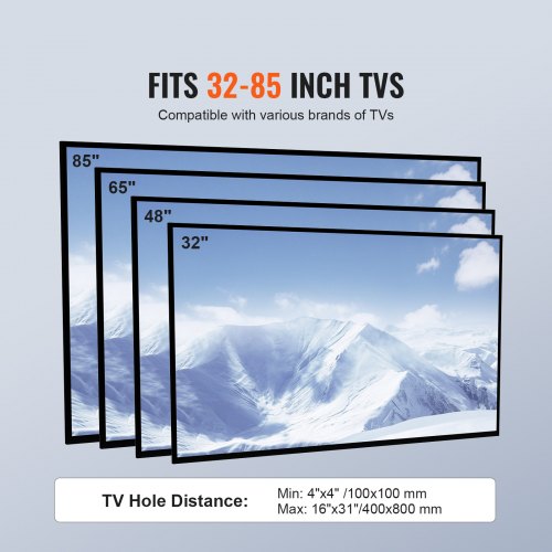 TV Stand Mount Swivel Tall TV Stand for 32 to 85 inch TVs Height