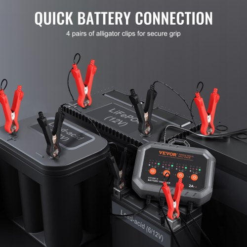 Smart Battery Charger 8Amp LiFePO4 LeadAcid AGM Gel SLA Car