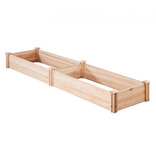 Raised Garden Bed 79 x 2 x 0.8 ft Wooden Planter Box Outdoor Planting