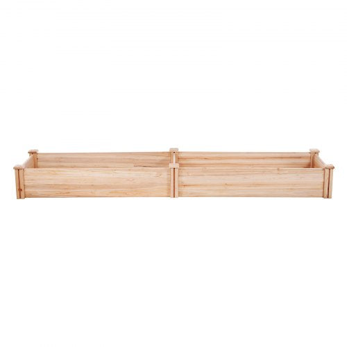 Raised Garden Bed 79 x 2 x 0.8 ft Wooden Planter Box Outdoor Planting