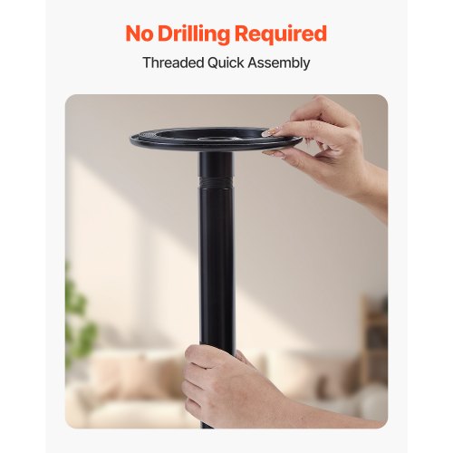 FloortoCeiling Transfer Pole Tension Mounted Bathroom Grab Bar with AntiSlip