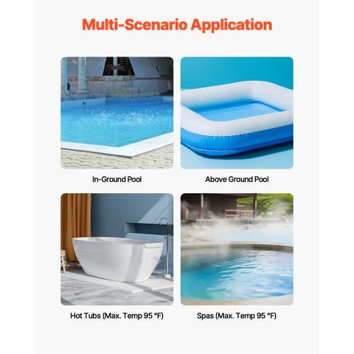 Pool Vacuum 85 GPM Handheld Cordless Hot Tub Vacuum with Extension Pole