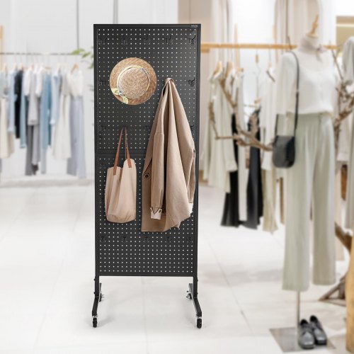Standing Pegboard Display 236 x 63 in Pegboard Display Stand with Swivel