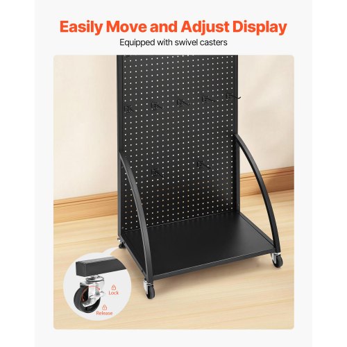 Standing Pegboard Display with Base Plate 237 x 66 in Pegboard Display