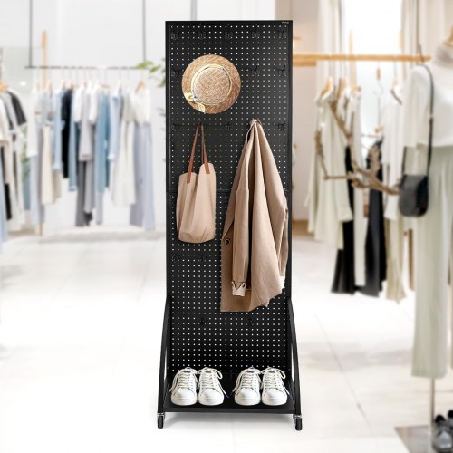 Standing Pegboard Display with Base Plate 237 x 66 in Pegboard Display
