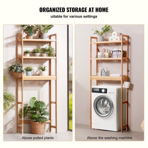 Over the Toilet Storage 3Tier Bathroom Shelf Rack Space Saver Organizer – 33 L