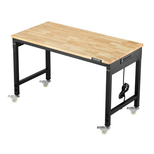 48Inch Adjustable Workbench 2000 lbs Load Work Bench with Power Outlet