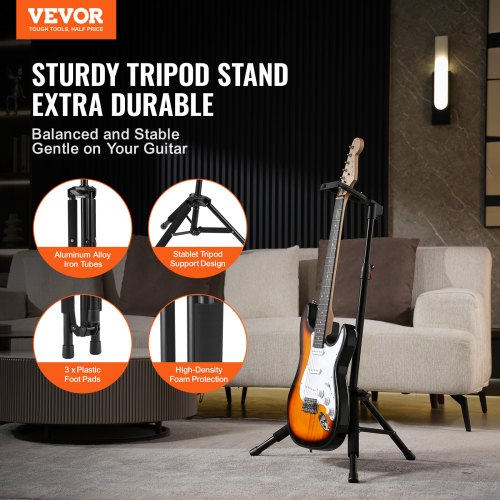 Tripod Guitar Stand 33 lbs15 kg Load Capacity FloorStanding Foldable