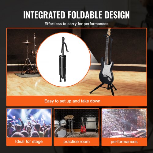 Tripod Guitar Stand 33 lbs15 kg Load Capacity FloorStanding Foldable