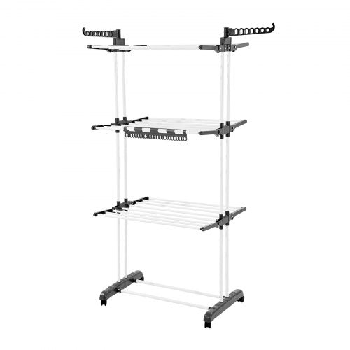 Clothes Drying Rack 4Tier Foldable Laundry Dryer Rack Metal Drying Racks
