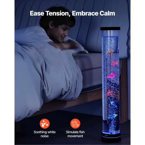 Sensory Bubble Tube Lamp 267 ft Bubble Fish Tube Sensory Aquarium Lamp