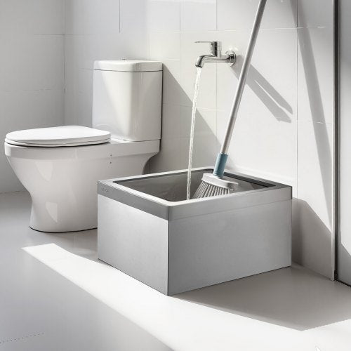 Stainless Steel Floor Mop Sink 22 x 19 x 12 in 304 Stainless Steel with 3in1
