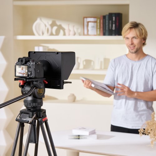 Teleprompter 10 Aluminum Alloy Desktop Prompter with Adjustable