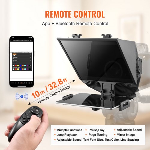 Teleprompter 13 Aluminum Alloy Floor Type with Adjustable Angle