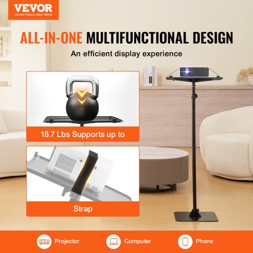 Projector Stand Projector Floor Stand Adjustable Height from 303 to 634