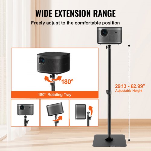 Projector Stand Projector Floor Stand Adjustable Height from 303 to 634