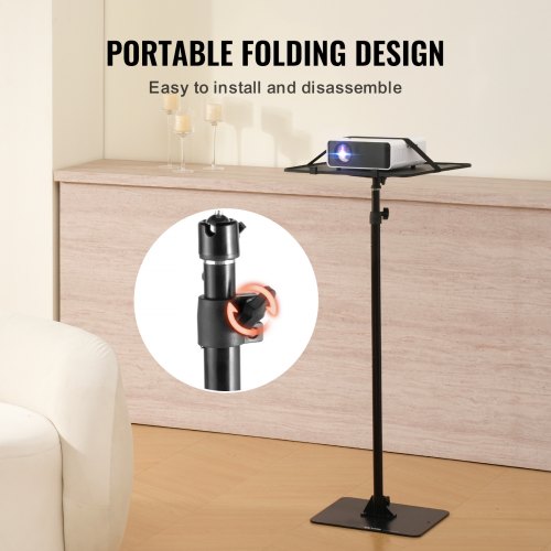 Projector Stand Projector Floor Stand Adjustable Height from 303 to 634