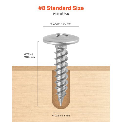 Screws 8 x 34 inch Length Self Drilling Drywall to Wood Screw All