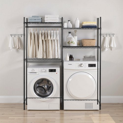 Over Washer and Dryer Storage Shelves 4 Tiers Laundry Room Drying Rack