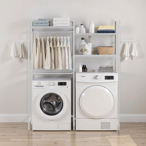 Over Washer and Dryer Storage Shelves 4 Tiers Laundry Room Drying Rack