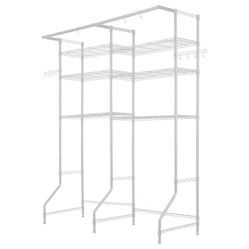 Over Washer and Dryer Storage Shelves 6 Tiers Laundry Room Drying Rack