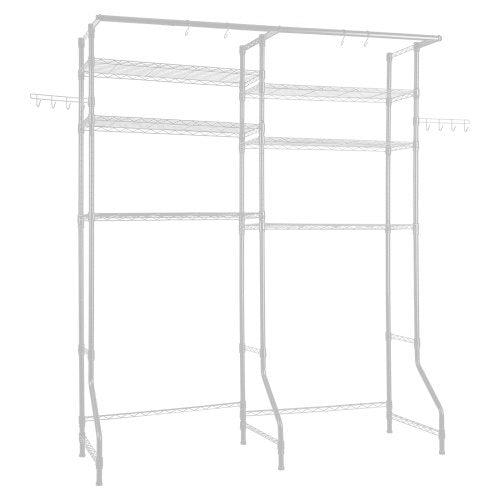 Over Washer and Dryer Storage Shelves 6 Tiers Laundry Room Drying Rack