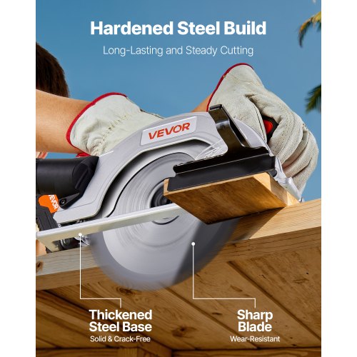 Cordless Circular Saw 714 inch Blade 5000 RPM Speed45 Degree Bevel