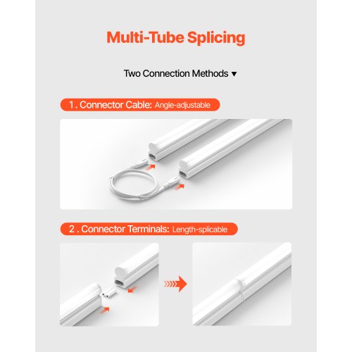 LED Shop Light 6 Pack T5 Integrated Single Fixture 4FT 2200lm 6500K