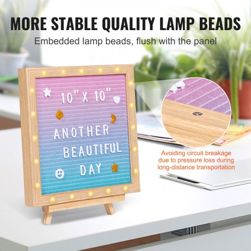 Gradient Felt Letter Board 10x10 Felt Message Board Changeable Sign